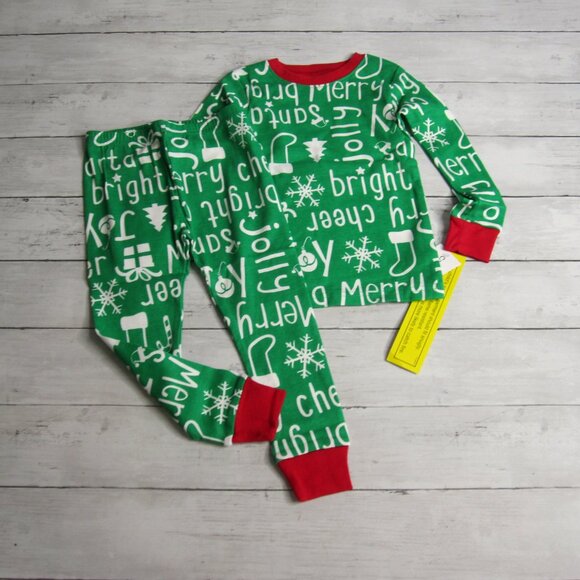 Carter's Pajama Set Boy's Size 2T Christmas Holiday Unisex Family - Picture 3 of 5